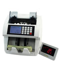 Professional No Sweat Cash Counter With Lcd Screen Bill Validator And Ultraviolet Fake Money Detector Fast Sorter For Mixed Denominations showing LCD display with bills loaded.