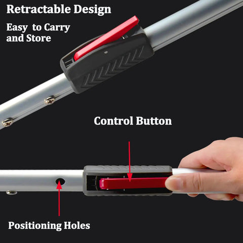 55 To 87 Inch Telescopic Snake Grabber Tongs For Safe Catching And Relocation Of Dangerous Snakes, Wide Jaw Reptile Handling Tool Pro Grade For Wildlife Pros And Pet Owners, Long Reach, Lightweight, Easy Storage