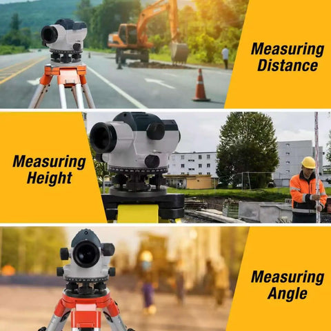 Pro Grade 32x Automatic Transit Level AL32 Self Leveling Optical Level for builders with measuring distance, height, angle