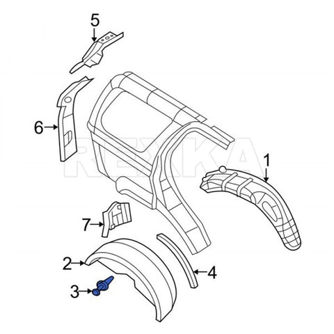 Heavy Duty 30 Pack 1/4 Inch Hole Fender Liner Rivets Slick Nylon Wheelhouse Clips And Bumper Cover Retainers Blind Fasteners Replaces 34201631 diagram.