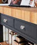 Kitchen drawer with Stainless Steel Cabinet Door Handles Set Of 4 With Hidden Buckle Drawer Pulls And Furniture Hardware Gear in Gun Grey
