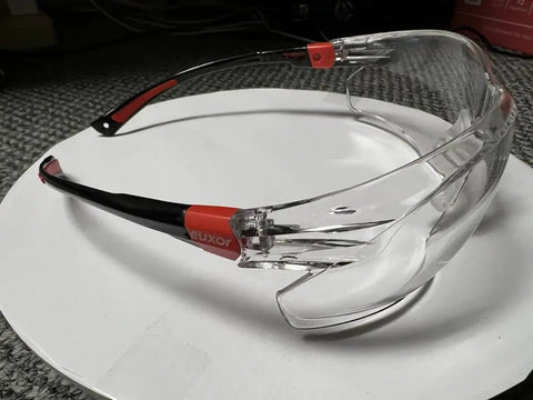 Clear Lightweight Safety Glasses With Adjustable Arms And Soft Nose Pad Built For All Day Comfort Eye Protection