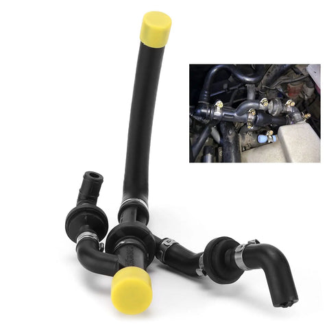 Universal Silicone Vacuum Check Valve Breather Hose Kit For Turbo Engine EA113 B5 B6 Models High Temp Reinforcement Stops Oil Vapor Backflow black silicone hose set with clamps