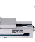 Precision 3 Inch Super Lock CNC Machine Vise for tight clamping on metal, showcasing ductile cast iron body and secure grip.