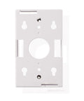 Front view of Five Pack Single Gang Low Voltage Surface Mount Backbox 1.85 Inch Depth White No Sweat Install for Walls
