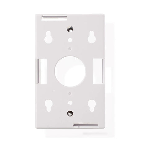 Front view of Five Pack Single Gang Low Voltage Surface Mount Backbox 1.85 Inch Depth White No Sweat Install for Walls
