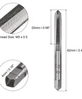 Metric Hand Tap Set M5 X 0.5 Taper And Bottom Thread Taps Kit For Repair And Hand Threading In Alloy Tool Steel, 3 Flutes