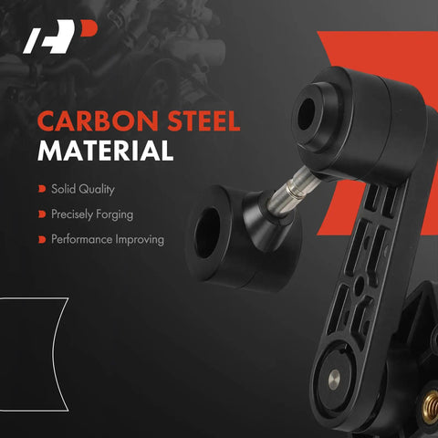 Carbon steel Ride Height Level Sensor for Jaguar S Type 1999-2008; Super V8 2005-2009; XJ8 2004-2009; XJR; Vanden Plas; Front Right.