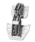 Close-up of Five Pack Hydraulic Cabinet Hinges Soft Close Dampers For Kitchen Cabinets And RV Camper Doors, silver metal construction