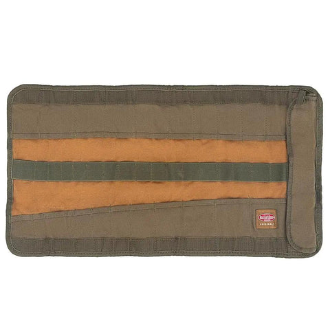 Heavy Duty Tool Roll Bag From Original Series With Quick Release Buckles, Duckwear Canvas, Oil-Absorbing Interior, open flat view