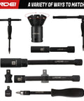 Three-Eighth Inch Drive Impact Socket Set Kit With Standard SAE And Metric Sizes, adapters, and ratchet handle displayed