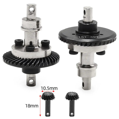One Sixteenth Summit E Revo VXL Differential Gear Front And Rear Hardened Steel Helical Gears Plug And Play Upgrade Kit close-up
