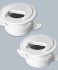 2 Pack Patented White Self Securing Cable Grommet With Cap Slider Tool Free Locking Cable Management For Walls Ceilings And Desks Fits Three Eighths To One Inch Thick Surfaces Made In USA Ideal For Modern Offices And Home Setups