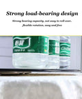Go-To Large Glass Lazy Susan Turntable With Aluminum Bearing supporting bottles, showing heavy duty stability, 60 cm rotating tray
