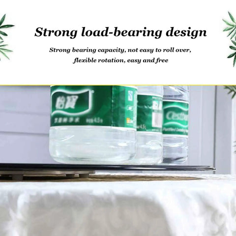 Go-To Large Glass Lazy Susan Turntable With Aluminum Bearing supporting bottles, showing heavy duty stability, 60 cm rotating tray