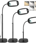 Upgraded 30X And 10X Floor Magnifying Glass With Light And Stand Hands Free 3 In 1 Magnifying Lamp for Close Work, adjustable height