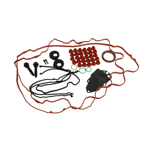 Timing Chain Kit With Oil And Water Pump Plus Phasers For 5.4L Vvt Engine Lincoln Mark Navigator Triton That Slays Durability And Keeps Your Ride Cruising Smooth Like A Boss Without Breakdowns Or Drama. gasket set with red seals and black components