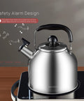 4.2 Quart Stainless Steel Whistling Tea Kettle With Brushed Satin Finish Induction And Gas Stove Top Compatible Durable SUS304 Build