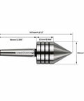 Beefy Heavy Duty Live Tailstock Center MT1 Morse Taper With 60 Degree Point For Woodworking And Woodturning Alloy Steel Construction With Precision Ball Bearings For Ultra Smooth Operation