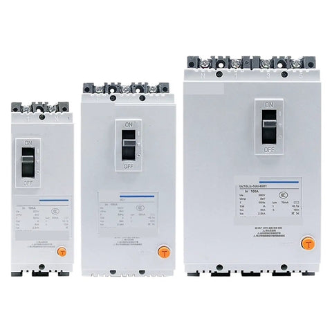 Tough As Nails Heavy Duty Residual Current Earth Leakage Circuit Breaker in three sizes, 2P, 3P, 4P, for motor protection.