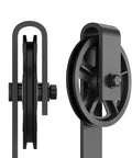 Sliding Barn Door Hangers 2 Pack In Black Big Wheel Design Heavy Duty Built To Haul 170 Lb Capacity Fits 36 48 Inch Wide Doors