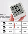 All In One Digital Thermometer And Hygrometer With Comfort Face Display For Home Health White No Fuss Unit With Stand Or Wall Hanging Magnetic Back Easy Read Temperature And Humidity Ideal For Infectious Disease And Heat Stroke Prevention, white LCD display