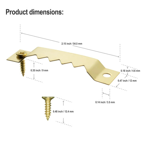 Large Heavy Duty Sawtooth Picture Hangers With Screws 30 Pack Super Strong Fifty Pound Capacity Built Tough Rust Resistant Steel Wall Mount Clips For Canvas Art And Home Decor