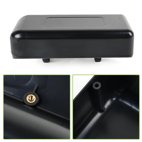 Heavy Duty Waterproof Ebike Controller Box And Sealed Electric Scooter Case With Dustproof Weather Hardened Housing all angles shown in black plastic