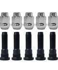 Top Shred 10PCS Heavy Duty 1/2-20 Chrome Wheel Stud Lug Bolt Kit For Front Wheels On Jeep Wrangler JK And Dodge Nitro Made From Cold Forged Grade Steel Perfect Ride Upgrade, chrome lug bolts