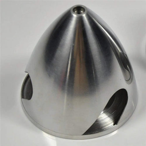 Machined CNC Aluminum Spinner For RC Airplane 3.5 Inch 89mm 3 Blade Propeller Hub Silver Finish