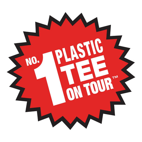 No. 1 plastic tee on tour badge for Two And Three Quarters Inch White Plastic Golf Tees 30 Count Pride Performance Pro Grade