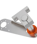 Sturdy Encoder Mounting Bracket For 38mm Sensor Dia With 6mm Shaft Alloy Support Clamp For Precision Industrial Gear And Machinery Setup, silver aluminum construction.