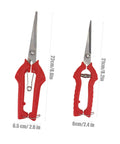 Two Pack Pruning Shears For Gardening Extendable Tree Pruner With Compact Design And Comfortable Handles, Anti Skid Grip, Lightweight Durable Garden Trimming Shears For Easy Pruning, red 22cm and 21cm