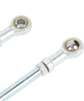 Close-up of steel components from Beefy Go Kart Tie Rods Steel Alloy For Precision Steering, showing rod ends and linkage