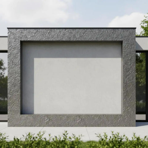 Concrete surface with slate pattern created by 9 Inch Wide Concrete Texture Roller Kits With Durable Polyurethane 3x3 In Slate Pattern Stamp Tool For Walkways Patios And Borders Made In USA DIY And Pro Grade For Faster Realistic Imprints