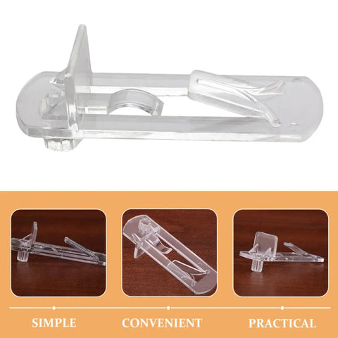 Locking Shelf Pegs For Cabinets 30 Pack Plastic Shelf Clips transparent design detail view