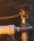 Compact 500W Micro Hydroelectric Generator With Copper Core Coil, 220V Portable Water Turbine installed on pipe.