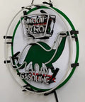 Green Real Glass Neon Sign 19x15 For Man Cave And Garage Gasoline Themed Advertising Neon Light On Black Metal Frame Plug In