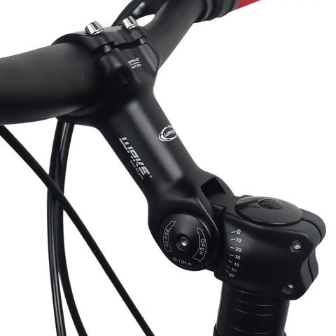 Rugged Alloy Bike Stem With 0 To 60 Degree Adjustable Angle Fits 25.4 And 31.8 Handlebar Clamps 90mm 110mm 130mm Length