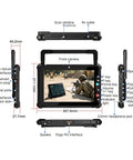 Heavy Duty Windows 11 Rugged Tablet Featuring Knockout Intel Core I5 Speed And Plush 16gb Ram Coupled With Snappy 256gb Drive Built For Tough Job Sites And Outdoor Grind Delivering Rock Solid IP67 Protection angled view showing ports and features.