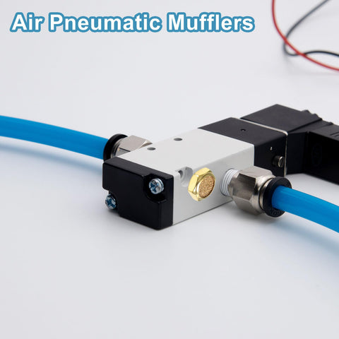 Brass Pneumatic Exhaust Muffler Half Inch NPT Flat Sintered Air Breather Filter Noise Reducer For Compressors Oil Tanks