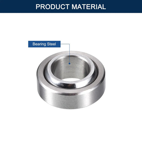 GE10C Radial Spherical Plain Bearings Featuring 10mm Inner Diameter Plus 19mm Outer Diameter And 9mm Width, Self Lubricating Sealed Construction Rock Solid For Heavy Duty Smooth Operation Pack Of Two, made of bearing steel.