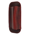 Multifunctional Crazy Horse Leather Knife Sheath with Hands Free Waist Bag in wine red leather front view