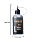 Front view of Dry Graphite Powder Lubricant For Locks And Hinges, 23g bottle with nozzle for precise application.