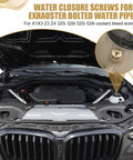 Straight Up Heavy Duty Brass Radiator Coolant Expansion Tank Bleeder Screw And Drain Plug Replacement For Bmw X3 X5 with water closure screw visible.