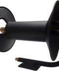 Heavy Duty Pressure Washer Hose Reel for Skid or Wall Mount, 3/8 in x 100 ft Capacity, black metal side view