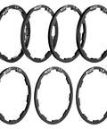 Seven Piece Grooved Hub Washer Set for Bikes, Cassette Spacers and Flywheel Headset Spacers, 7 Thickness Options, Black Machined Finish
