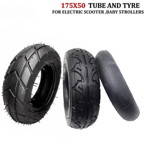 175x50 Pneumatic Tire Inner Tube Outer Tyre for Electric Skateboard and Kick Scooter with tread pattern visible