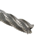 Rannb roughing end mill bit, close-up view, 5/8 in diameter, 4-flute HSS cutter