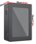 Tough As Nails Lockable EV Charger Pedestal Box With Secure Key Entry Shield, 19.6x9.8x27.5 in, steel cabinet for outdoor use.
